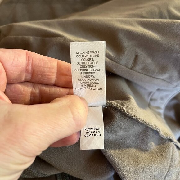 J. Jill Size L Taupe Open-Front Faux Suede Jacket - Picture 9 of 10